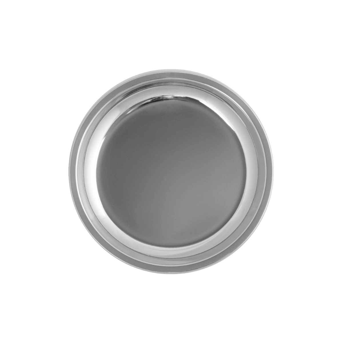 RVS gebaksbord / snackbord - 20 cm - glanzend