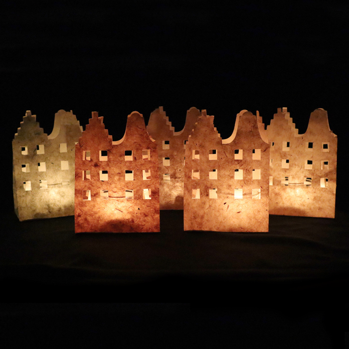 Candlebags grachtenhuizen natuurlijke kleurstof - gratis verzending in Nederland
