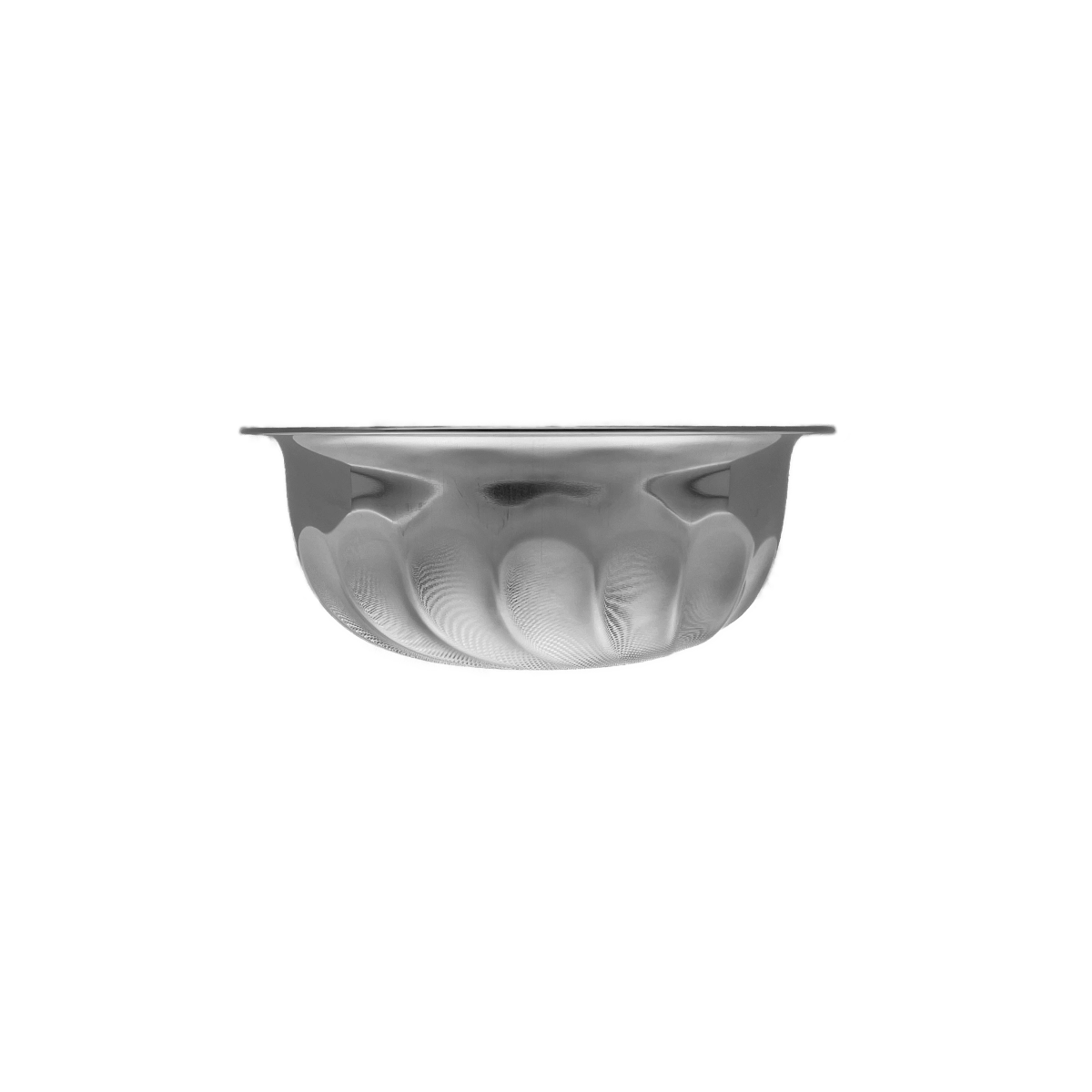 RVS 'tulband' schaaltje - 13 cm - glanzend