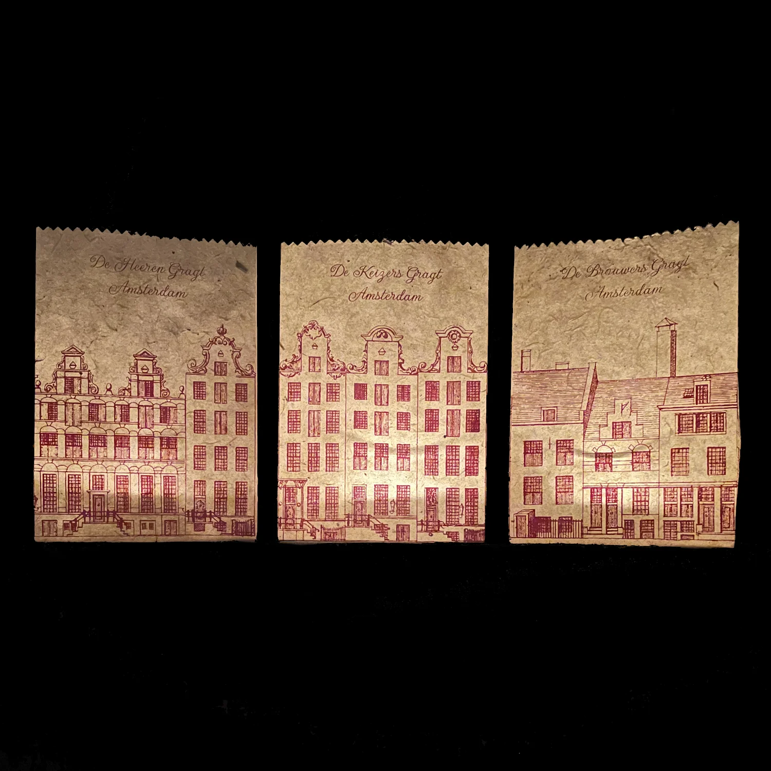 Windlichten Amsterdam Caspar Jacobsz - rode print - gratis verzending in Nederland