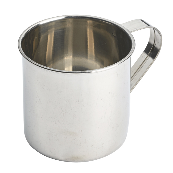 RVS beker met handvat 250 ml - glanzend