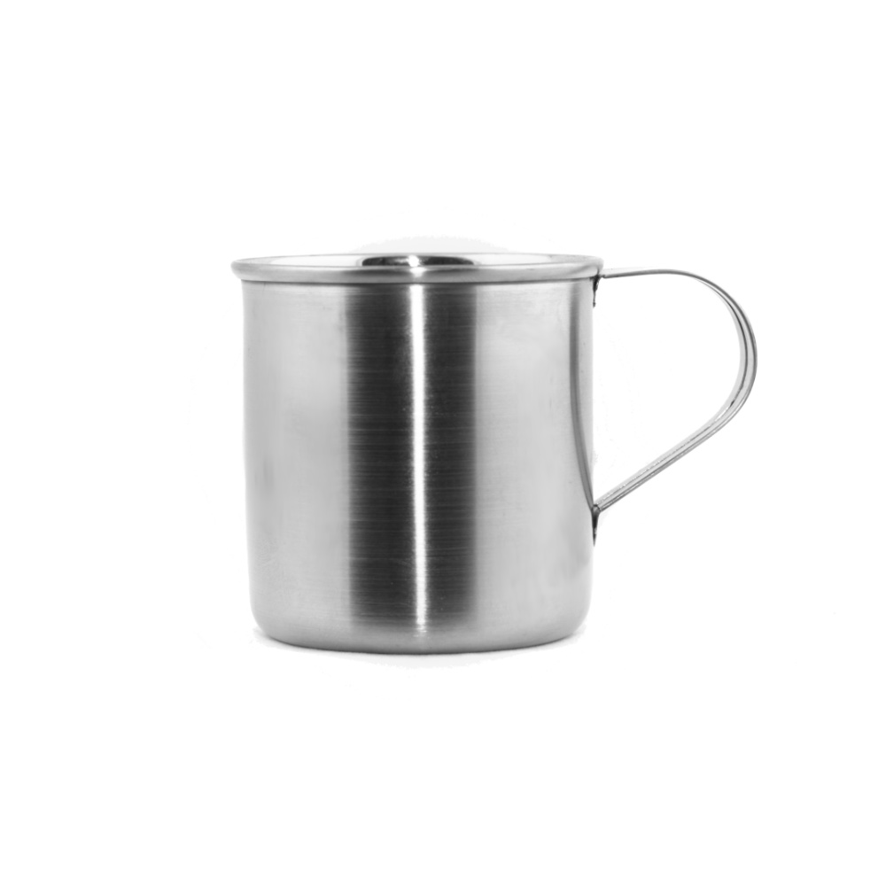 RVS beker met handvat 250 ml - mat gepolijst