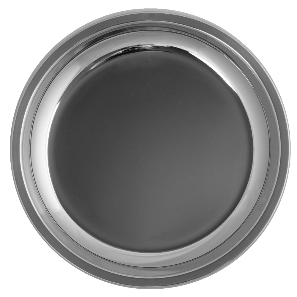 RVS dinerbord / serveerschaal 27 cm - glanzend - extra kwaliteit
