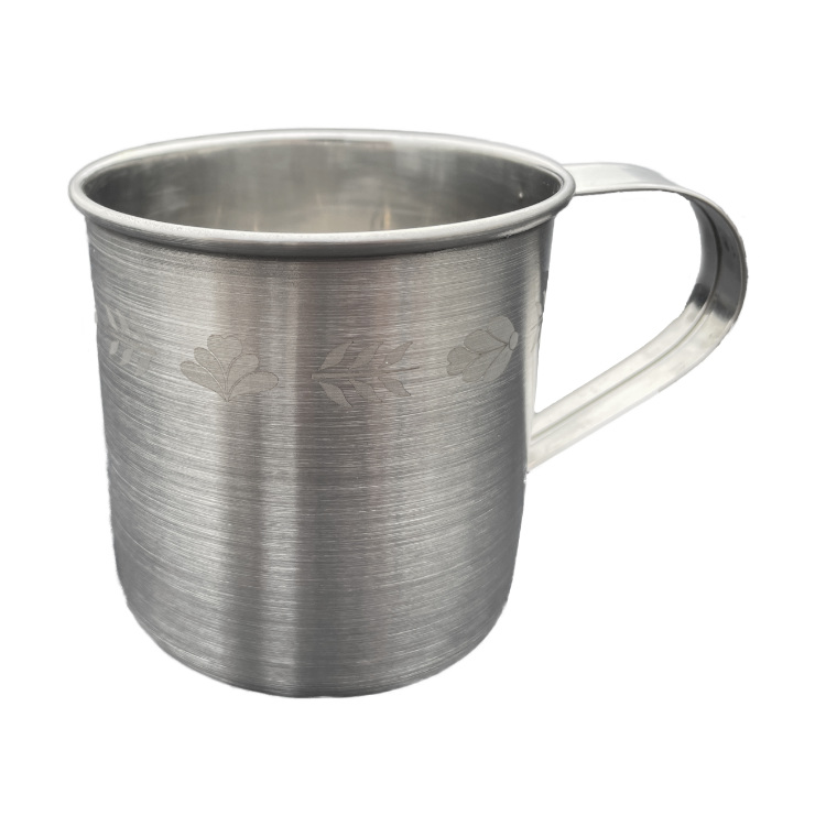 RVS beker met handvat 250 ml - mat met 'Bonteboer' laserprint