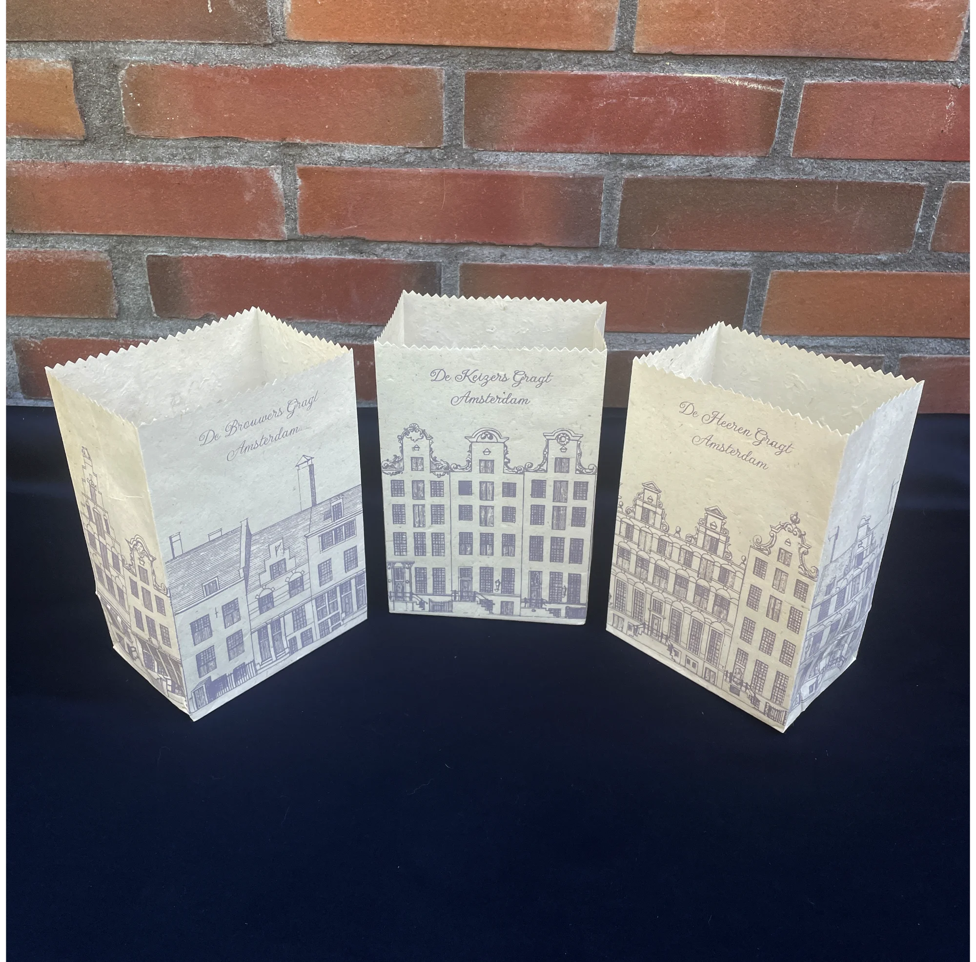 Windlichten Amsterdam Caspar Jacobsz - grijze print - gratis verzending in Nederland