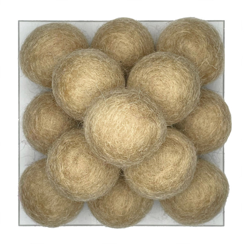 Viltballetje beige 2 cm | gratis verzending | per 10 stuks