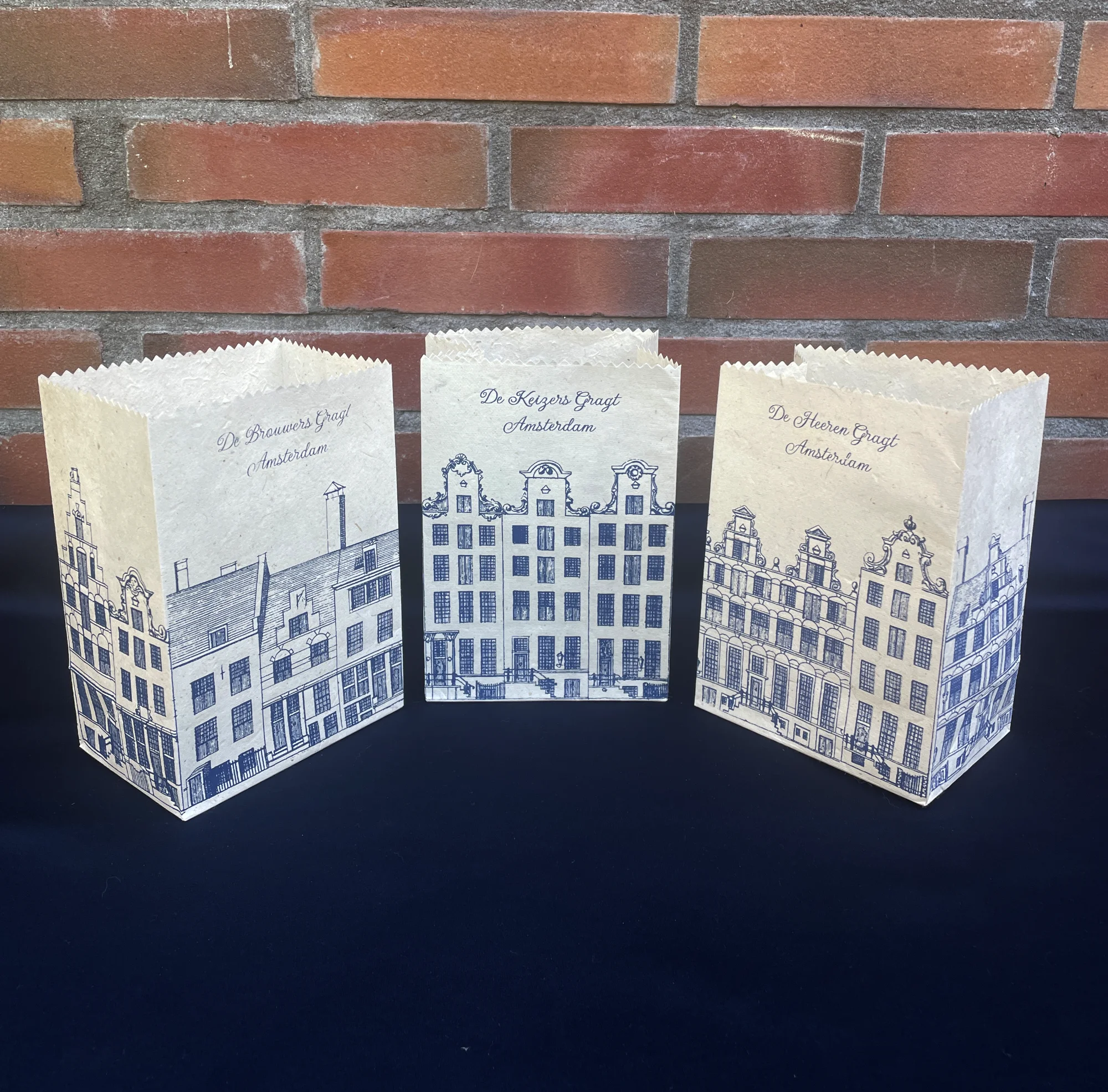 Windlichten Amsterdam Caspar Jacobsz - blauwe print - gratis verzending in Nederland